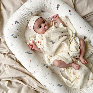 Пеленка Cam Cam Copenhagen "Carousel", кремовая, 120 x 120 см